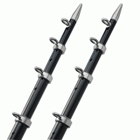 TACO 15' Telescopic Outrigger Poles HD 1-&#189;" - Black/Silver