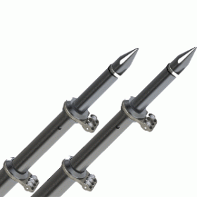 TACO 18&#39; Deluxe Outrigger Poles w/Rollers - Silver/Black